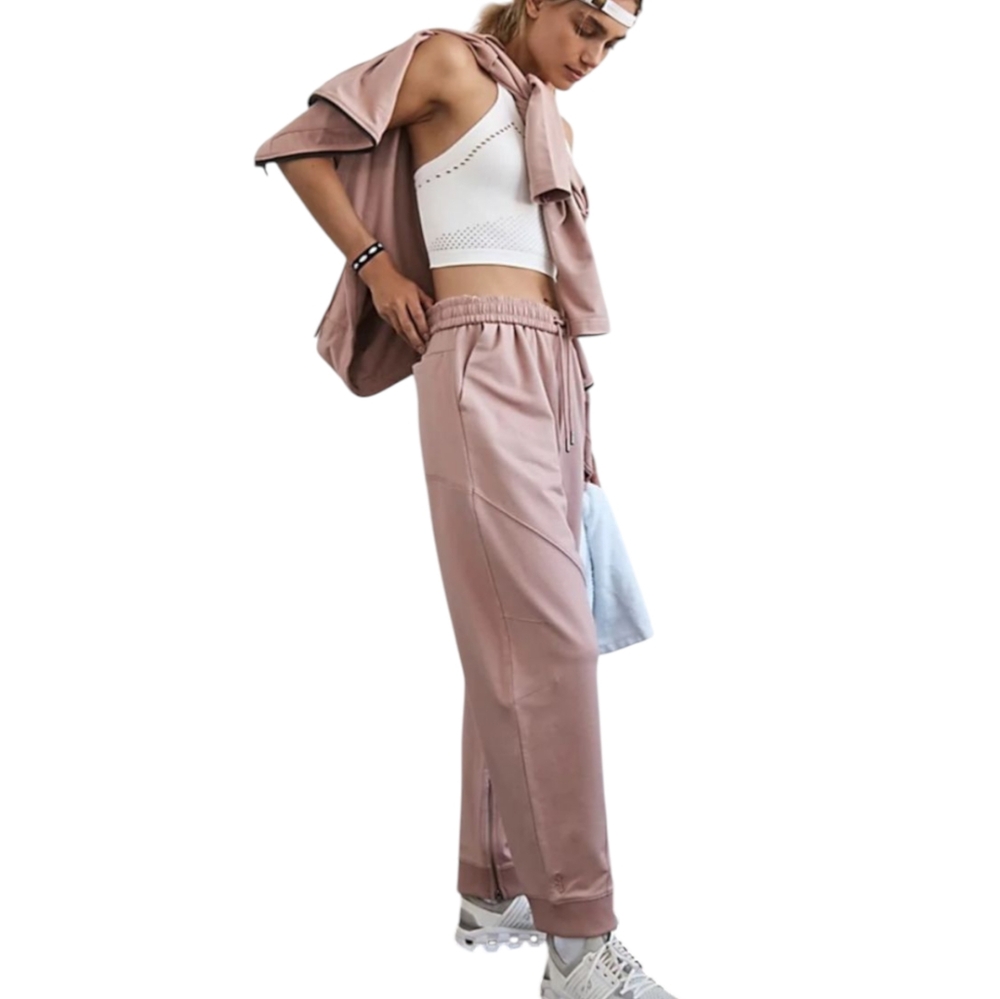 Free People FP Movement All Day Every Day Slouchy Sweatpants in Mauve Swoon XS